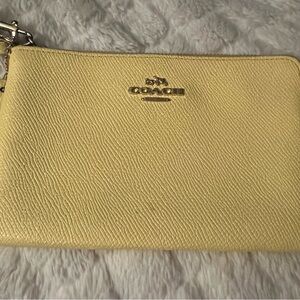 Coach Yellow Wristlet